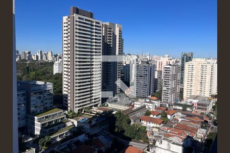 Vista da Varanda de apartamento à venda com 1 quarto, 70m² em Pinheiros, São Paulo