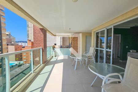 Varanda da Sala de apartamento para alugar com 3 quartos, 120m² em Balneario Guarujá, Guarujá