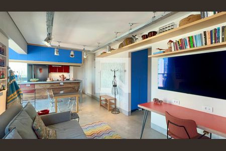 Sala/Cozinha de apartamento à venda com 1 quarto, 60m² em Pinheiros, São Paulo