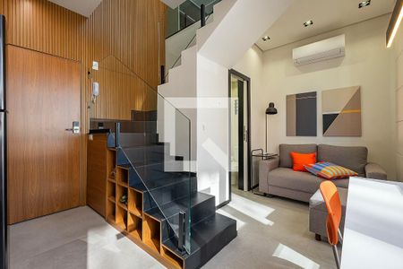 Sala/Cozinha de apartamento para alugar com 1 quarto, 32m² em Pinheiros, São Paulo