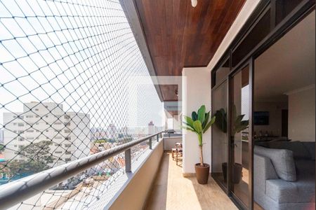 Varanda da Sala de apartamento à venda com 3 quartos, 144m² em Vila Assunção, Santo André