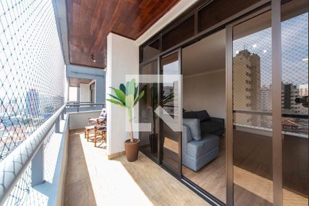 Varanda da Sala de apartamento à venda com 3 quartos, 144m² em Vila Assunção, Santo André