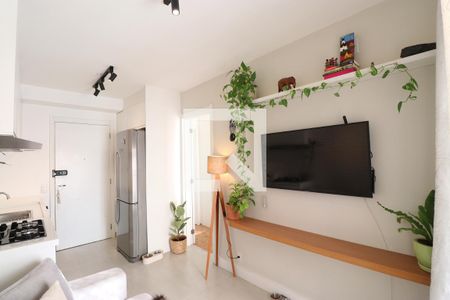 Sala/Cozinha de apartamento à venda com 1 quarto, 32m² em Bom Retiro, São Paulo