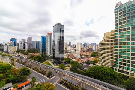 Varanda vista de kitnet/studio para alugar com 1 quarto, 24m² em Vila Cordeiro, São Paulo