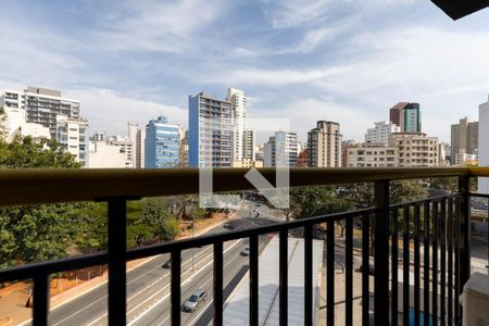Varanda da Sala/Cozinha de apartamento à venda com 1 quarto, 36m² em Campos Elíseos, São Paulo