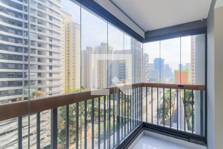 Varanda de kitnet/studio para alugar com 1 quarto, 26m² em Brooklin, São Paulo