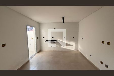 Sala/Cozinha de apartamento à venda com 2 quartos, 58m² em Vila Amabile Pezzolo, Santo André
