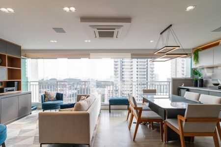 Varanda da Sala de apartamento à venda com 4 quartos, 136m² em Barra Funda, São Paulo