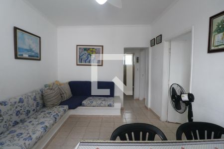 Sala de apartamento para alugar com 2 quartos, 60m² em Barra Funda, Guarujá