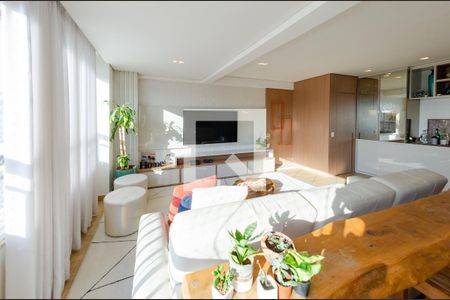 Sala de apartamento à venda com 3 quartos, 120m² em Caiçaras, Belo Horizonte