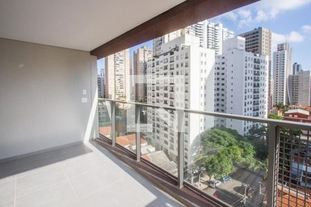 Varanda da Sala/Cozinha de apartamento à venda com 1 quarto, 40m² em Santo Amaro, São Paulo