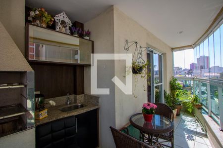 Varanda gourmet de apartamento à venda com 3 quartos, 134m² em Jardim Bela Vista, Santo André