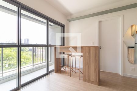 Sala de apartamento à venda com 1 quarto, 34m² em Indianópolis, São Paulo