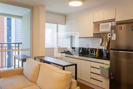 Sala/Cozinha de apartamento à venda com 2 quartos, 57m² em Pompeia, São Paulo