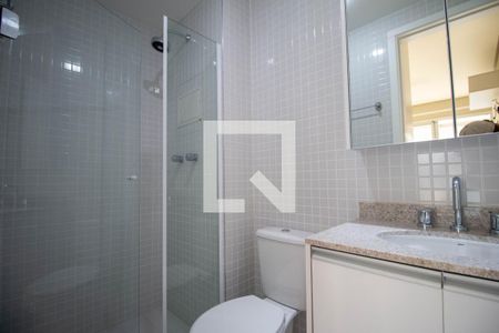 Banheiro da Suíte de apartamento à venda com 1 quarto, 47m² em Brooklin, São Paulo