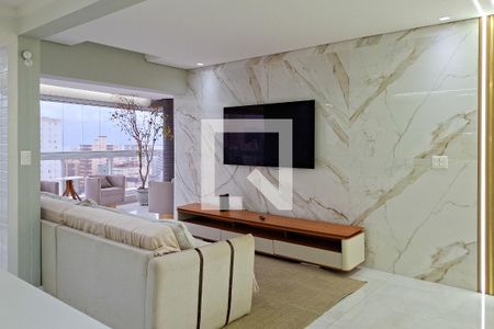 Sala de apartamento para alugar com 3 quartos, 151m² em Guilhermina, Praia Grande