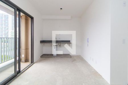 Sala/Cozinha de apartamento à venda com 2 quartos, 46m² em Santo Amaro, São Paulo