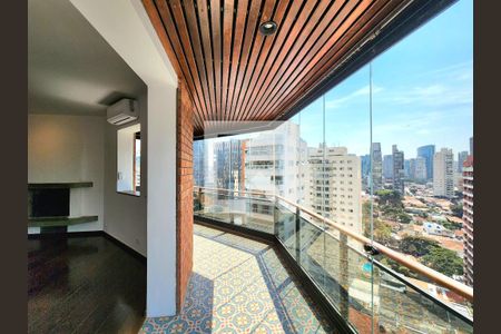 Varanda da Sala de apartamento para alugar com 3 quartos, 204m² em Vila Nova Conceição, São Paulo