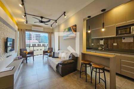 Sala de apartamento para alugar com 2 quartos, 70m² em Vila Julia, Guarujá