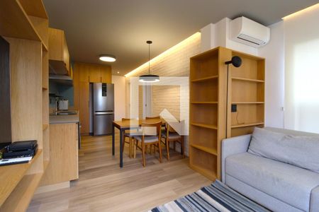 Sala/Cozinha de apartamento à venda com 1 quarto, 44m² em Itaim Bibi, São Paulo