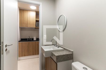 Banheiro de kitnet/studio para alugar com 1 quarto, 23m² em Consolação, São Paulo