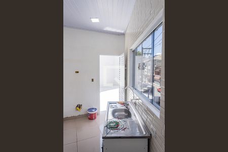 Sala e cozinha de casa para alugar com 1 quarto, 90m² em Jardim Paulistano (zona Norte), São Paulo