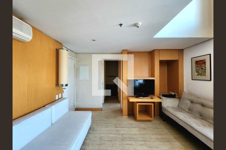 Sala de apartamento à venda com 1 quarto, 68m² em Indianópolis, São Paulo
