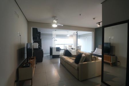 Sala de apartamento para alugar com 1 quarto, 48m² em Parque Enseada, Guarujá
