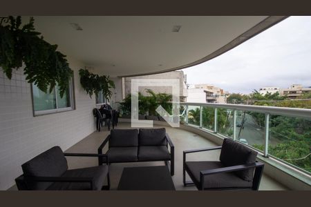 Varanda da Sala de apartamento à venda com 3 quartos, 160m² em Recreio dos Bandeirantes, Rio de Janeiro