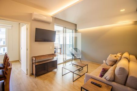 Sala/Cozinha de apartamento para alugar com 1 quarto, 49m² em Sumaré, São Paulo
