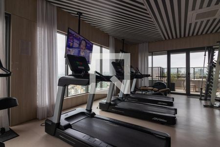 Área comum - Academia de apartamento para alugar com 1 quarto, 29m² em Itaim Bibi, São Paulo