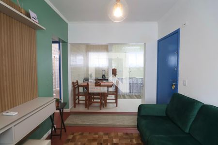 Sala de apartamento para alugar com 2 quartos, 60m² em Jardim Tres Marias, Guarujá
