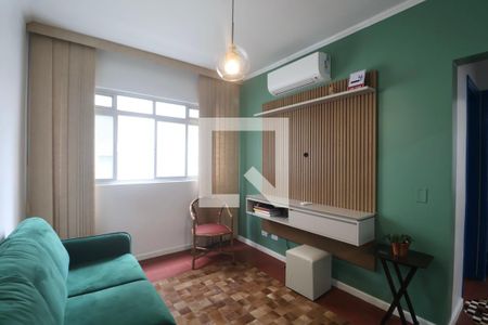 Sala de apartamento para alugar com 2 quartos, 60m² em Jardim Tres Marias, Guarujá