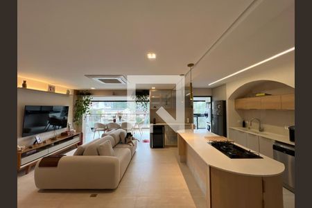 Sala de apartamento à venda com 2 quartos, 130m² em Brooklin, São Paulo