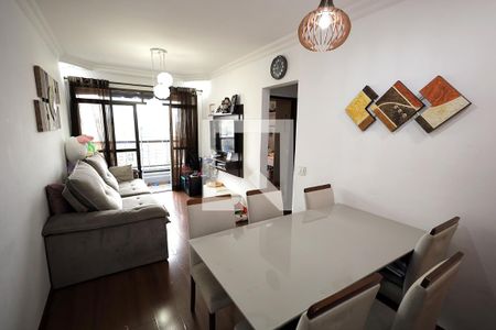 Sala  de apartamento à venda com 2 quartos, 70m² em Vila Valparaíso, Santo André