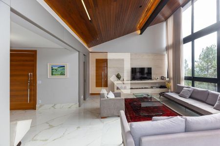 Sala de casa de condomínio à venda com 4 quartos, 450m² em Bosque da Ribeira, Nova Lima