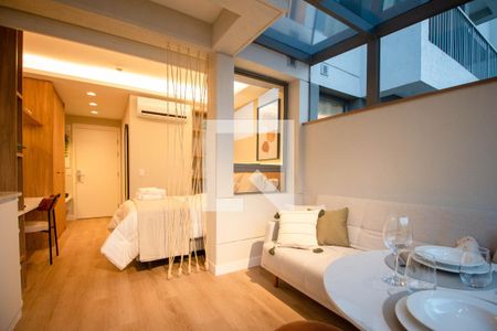 Varanda do Studio de apartamento à venda com 1 quarto, 31m² em Santo Amaro, São Paulo
