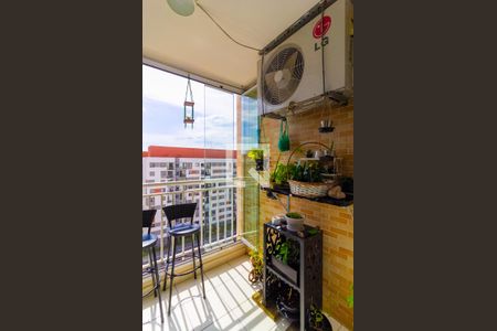 Varanda da Sala de apartamento à venda com 3 quartos, 74m² em Usina Piratininga, São Paulo