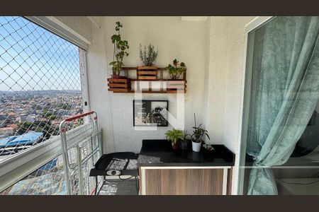 Varanda de apartamento à venda com 2 quartos, 52m² em Vila Alzira, Santo André