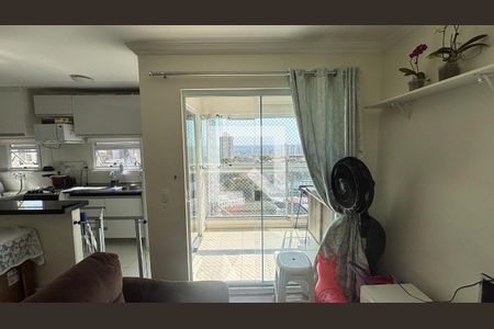 Sala de apartamento à venda com 2 quartos, 52m² em Vila Alzira, Santo André