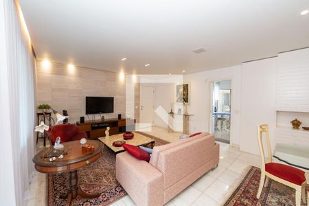 Sala de apartamento à venda com 4 quartos, 136m² em Belvedere, Belo Horizonte