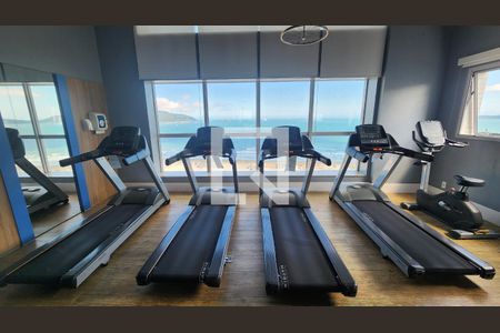 Área comum - Academia de kitnet/studio para alugar com 1 quarto, 21m² em Gonzaga, Santos