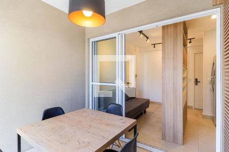Varanda da Sala de apartamento para alugar com 1 quarto, 35m² em Santo Amaro, São Paulo