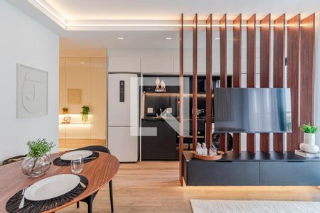 Sala de apartamento à venda com 1 quarto, 41m² em Jardins, São Paulo