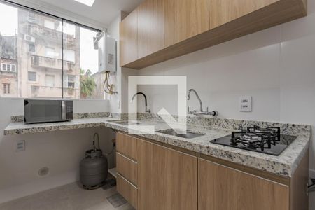 Cozinha e Área de Serviço de apartamento para alugar com 1 quarto, 35m² em Independência, Porto Alegre