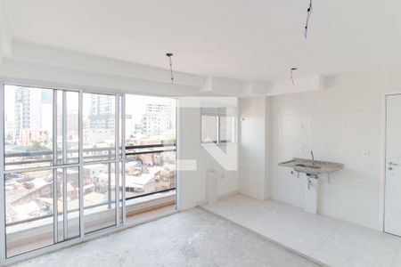 Sala e Cozinha de apartamento à venda com 1 quarto, 33m² em Parada Inglesa, São Paulo