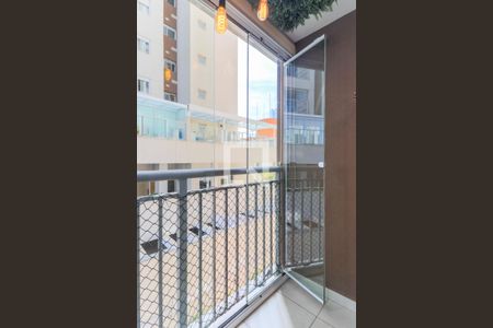 Varanda da Sala de apartamento para alugar com 1 quarto, 28m² em Jardim Caravelas, São Paulo