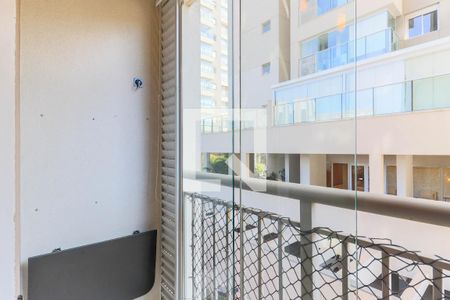 Varanda da Sala de apartamento para alugar com 1 quarto, 28m² em Jardim Caravelas, São Paulo