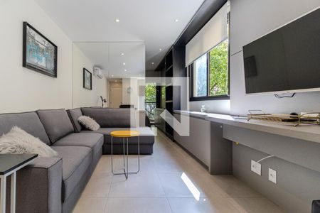 Sala de kitnet/studio para alugar com 1 quarto, 46m² em Santa Cecilia, São Paulo