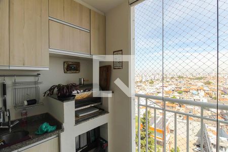 Varanda da Sala de apartamento à venda com 3 quartos, 75m² em Parque São Lucas, São Paulo